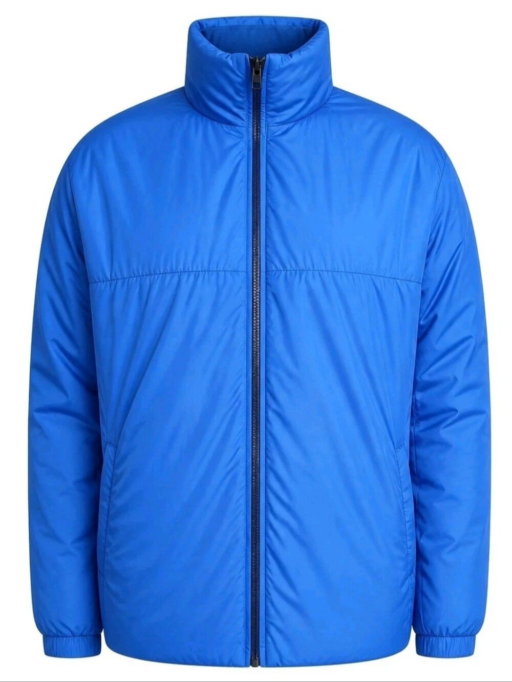 Old Navy Puffer Jacket Men XL Blue Black Reversible Winter Snow Ski Outdoor